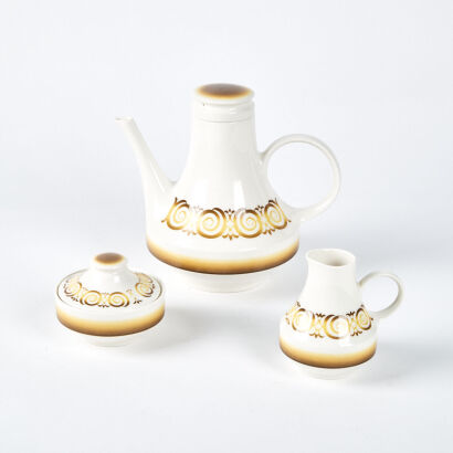 A Vintage Noritake Alhambra 7046 Three Piece Tea Set