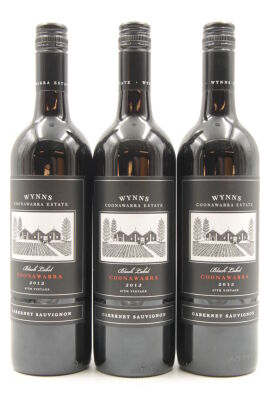 (3) 2012 Wynns Coonawarra Estate Black Label Cabernet Sauvignon, Coonawarra