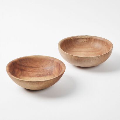 A Pair Of New Zealand Silky Oak Turned Bowls