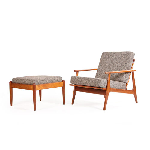 A Parker Lounge Chair and Ottoman