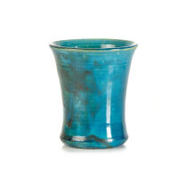 An Olive Jones Blue Trickle Glaze Vase