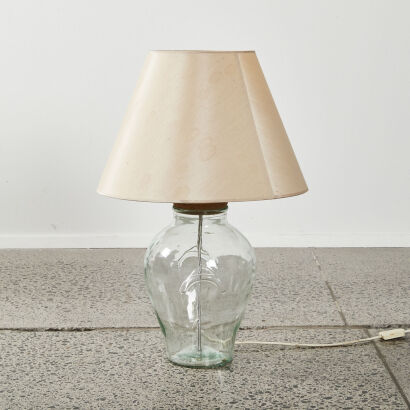 A Large Italian Made Glass Vase Lamp