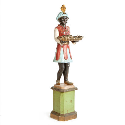 A Wooden Blackamoor Figure on Stand 