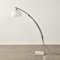 A 1960s French Adjustable Arch Floor Lamp