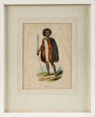 A New Zealand Lithograph ‘Guerrier de Souraki’ (1843)