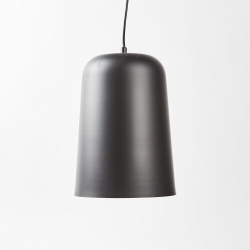 A Modernist Black Pendant Light With Gold Detail
