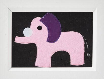 A Folk Art Felt Elephant