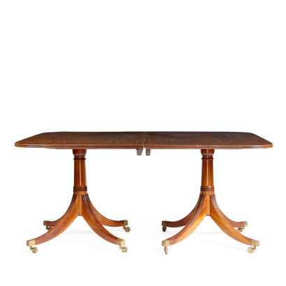 A Mahogany Twin Pedestal Table 