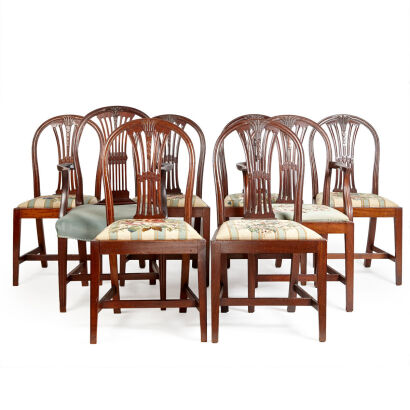 A Set of Eight Georgian Mahogany Chairs