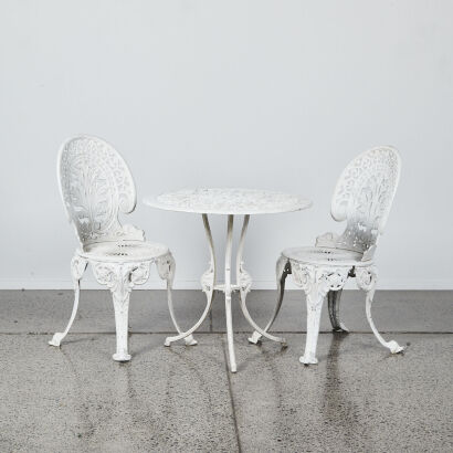 An Enderslea Cast Aluminium Out Door Furniture Set