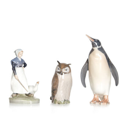 A Trio of Royal Copenhagen Figurines