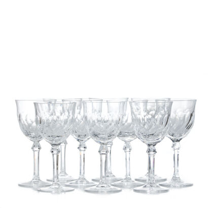 A Set of Ten Marika Crystal Wine Glasses