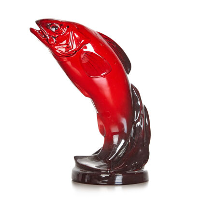 A Royal Doulton Flambé Salmon 