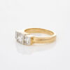 18ct Yellow Gold, 1.87ct Three Stone Princess Cut Diamond Ring - 2