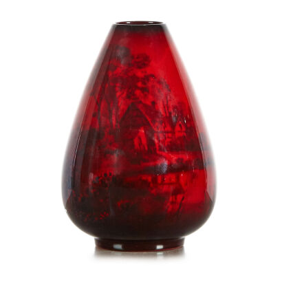 A Royal Doulton Flambé Ovoid Vase