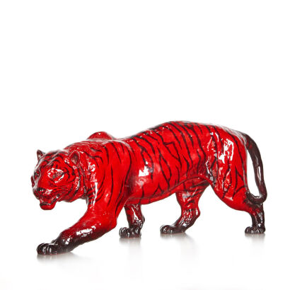 A Royal Doulton Flambé Tiger