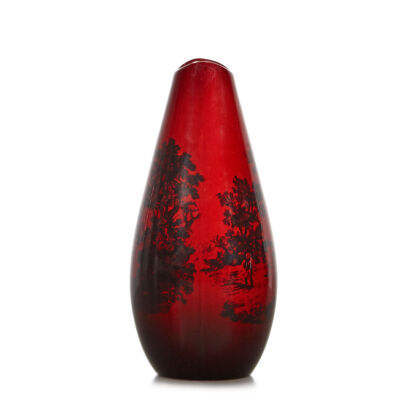 A Royal Doulton Flambé Ovoid Lanscape Vase 