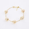 18ct Yellow Gold, 17.5cm Burmese South Sea Pearl Bracelet