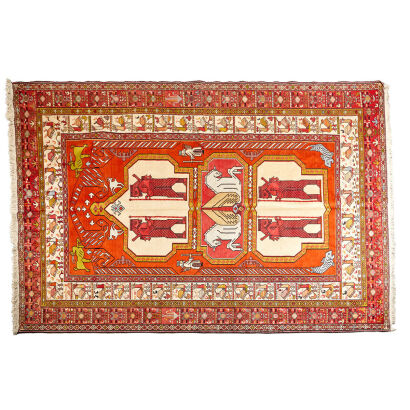 A Large and Impressive Hand-Knotted Turkish Pictorial Kilim Rug