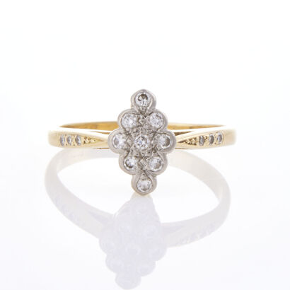 18ct Yellow Gold, .20ct Diamond Dress Ring