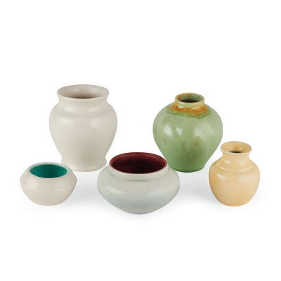 A Suite of Five O.C. Stephens Vases