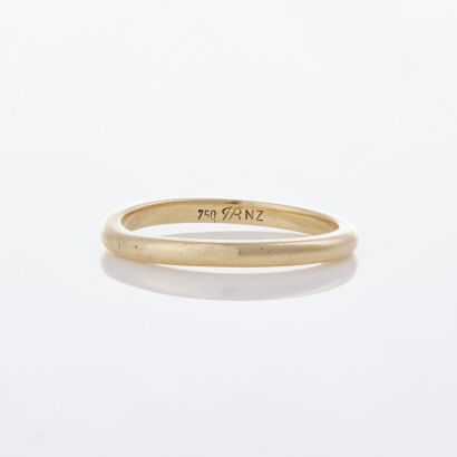 9ct Yellow Gold, 2.3mm Wide Plain Band, Size P 1/2