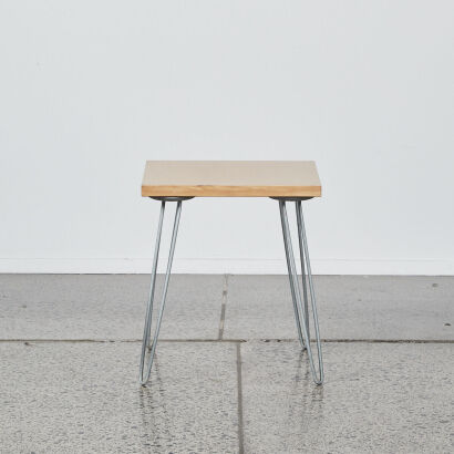 A Contemporary Side Table With Hair Pin Legs