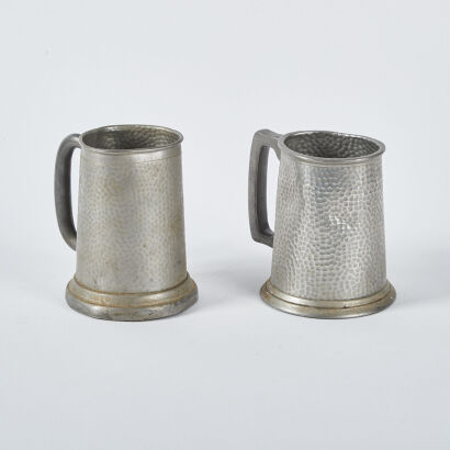 A Pair Of English Pewter Tankards