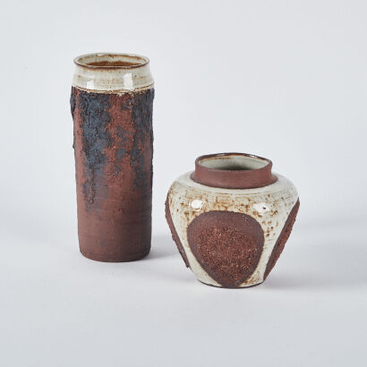 A Pair Of Micheal Whitmore Earthenware