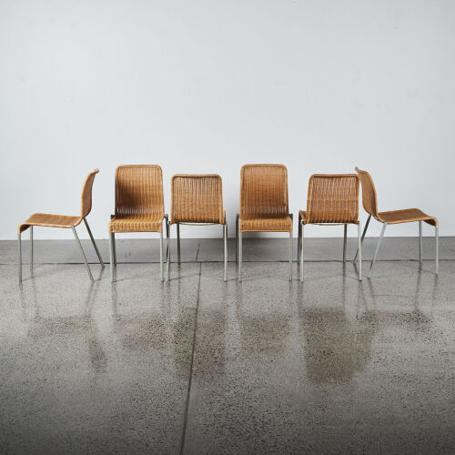 A Set Of Six Driade Style Cane Chairs