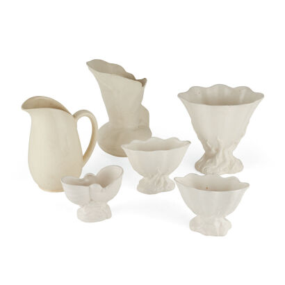 A Selection of White Glazed Crown Lynn Pieces