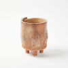 A Japanese Terracotta Slab Vase With Incised Pattern