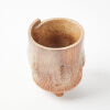 A Japanese Terracotta Slab Vase With Incised Pattern - 2