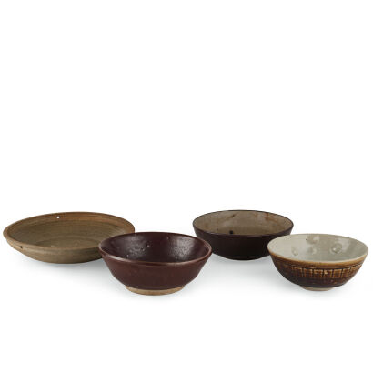 A Suite of Four Hand-Potted O.C. Stephens Bowls