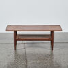 A Mid Century Fler Coffee Table With Rattan Detail