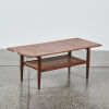 A Mid Century Fler Coffee Table With Rattan Detail - 2