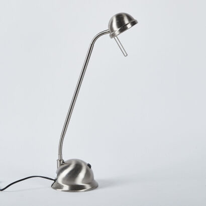 A Modern Chrome Adjustable Table Lamp