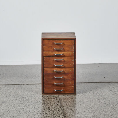 A Vintage Small Nine Draw Unit