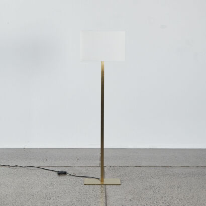 A Modernist Brass Floor Lamp