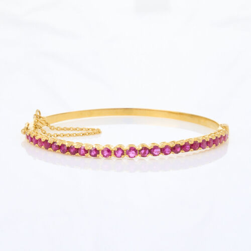 18ct / 20ct Yellow Gold, 4.00ct Ruby Hinged Bangle