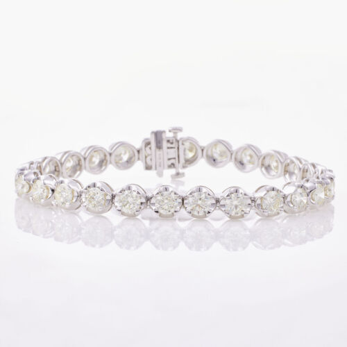 14ct White Gold, 10.00ct Diamond Tennis Bracelet