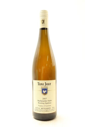 (1) 2007 Weingut Toni Jost Hahnenhof Bacharacher Hahn Riesling Spatlese, Mittelrhein