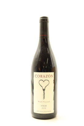 (1) 2010 Corazon Single Vineyard Syrah, Hawke's Bay