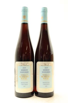 (2) 2015 Weingut Robert Weil Kiedricher Grafenberg Riesling Grosses Gewachs, Rheingau [JR16.5] [WS95]