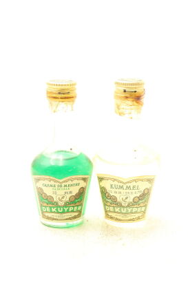 (1) Two Bottles of De Kuyper Liqueur Miniature, Sold as One Lot