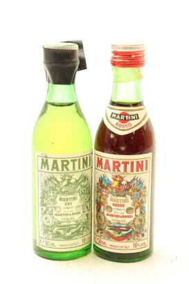 (1) Two Bottles of Martini Miniature, Sold as One Lot