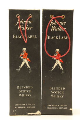 (2) Johnnie Walker Black Label 12 Year Old Blended Scotch Whisky, Circa 1960s (GB)