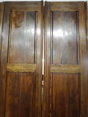 Two Pairs of Chestnut Pew Backs Shutters