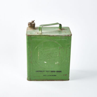 A Vintage Castrol Motor Oil Two Gallon Tin