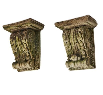 A Pair of Cast Concrete Console Corbels